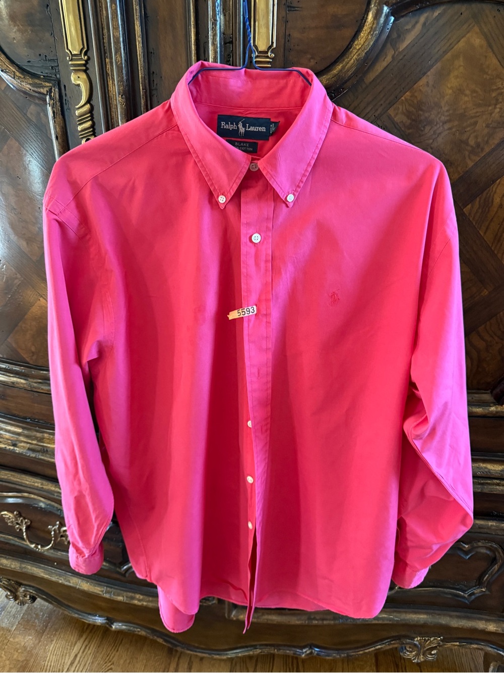 Ralph Lauren Men's Red Button-Down Oxford Shirt